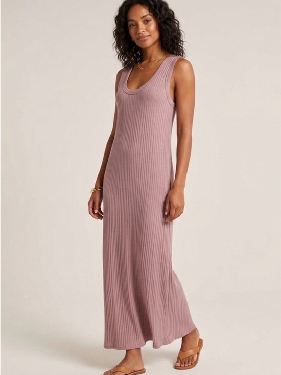 Free People Dresses & Skirts - FREE PEOPLE BEACH Cut Out Back Ribbed Maxi Tank Dress w/ Side Slit Size XS. B-4